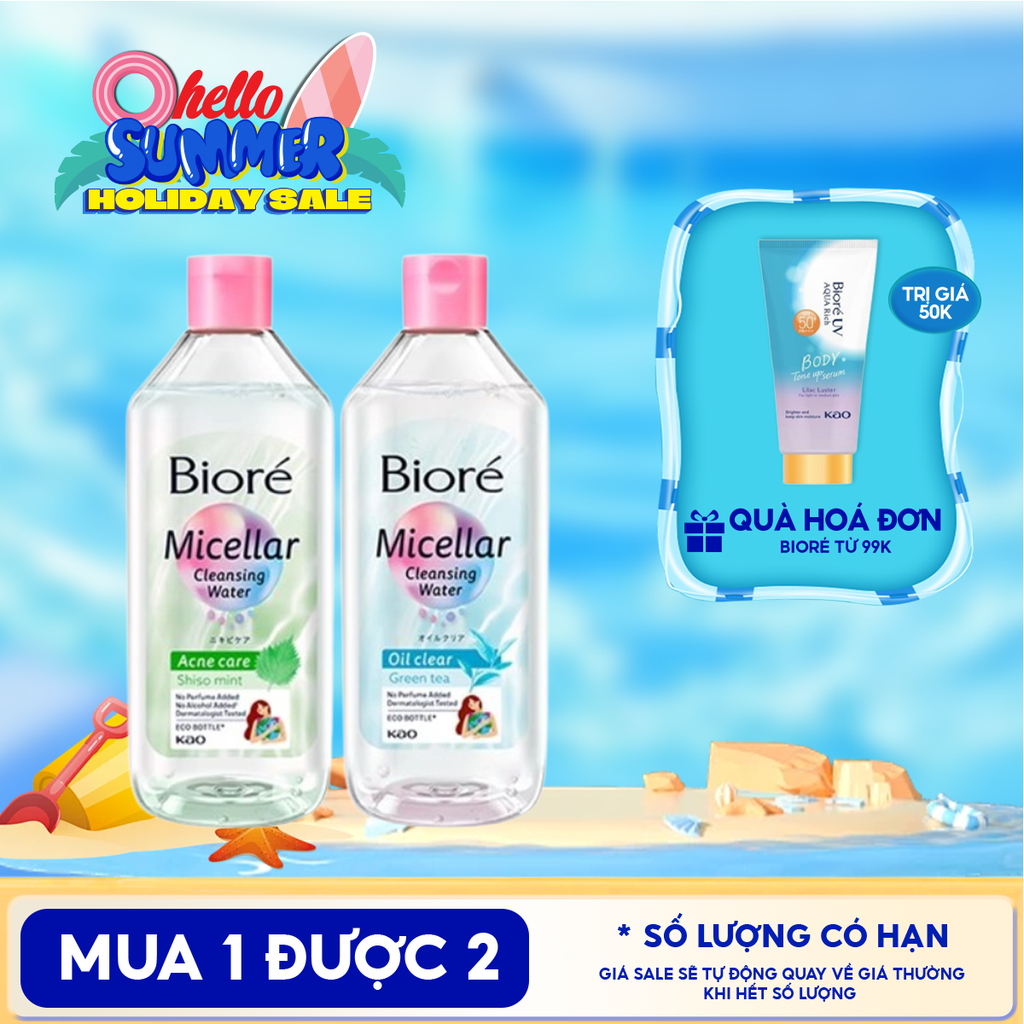 Nước Tẩy Trang Bioré Sạch Nhờn Và Dưỡng Ẩm Make Up Remover Perfect Cleansing Water