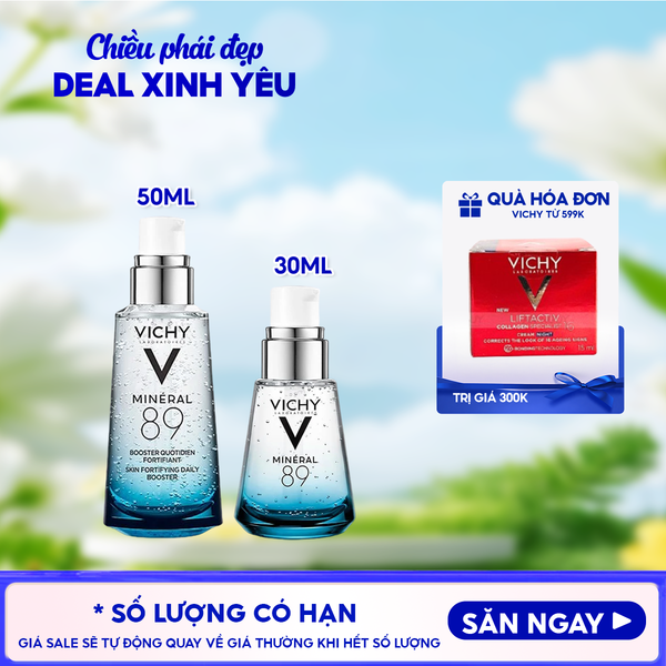 Serum Vichy Dưỡng Chất Khoáng Cô Đặc LABORATOIRES Minéral 89 Hydrating And Plumping Daily Booster 30ml 