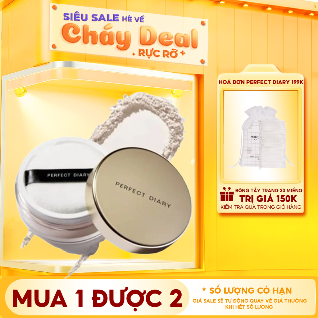Phấn Phủ Kiềm Dầu Perfect Diary Weightless Soft-Velvet Blurring Loose Powder 7g