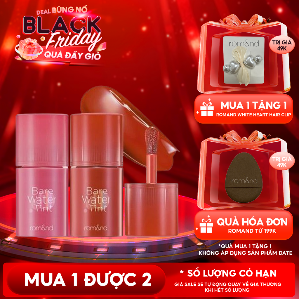 Son Tint Romand Lâu Trôi, Căng Mọng Bare Water Tint