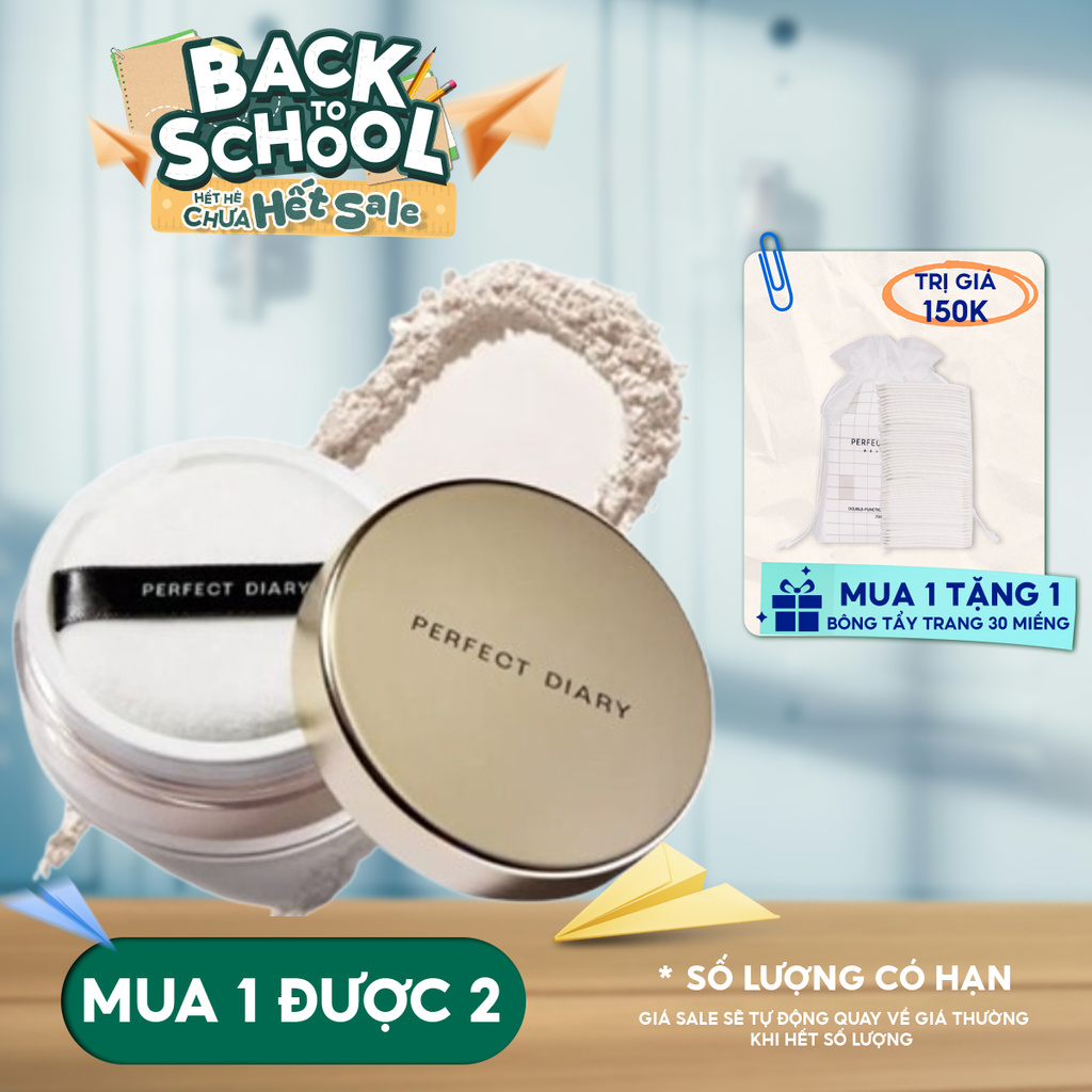 Phấn Phủ Perfect Diary Kiềm Dầu Weightless Soft-Velvet Blurring Loose Powder 7g