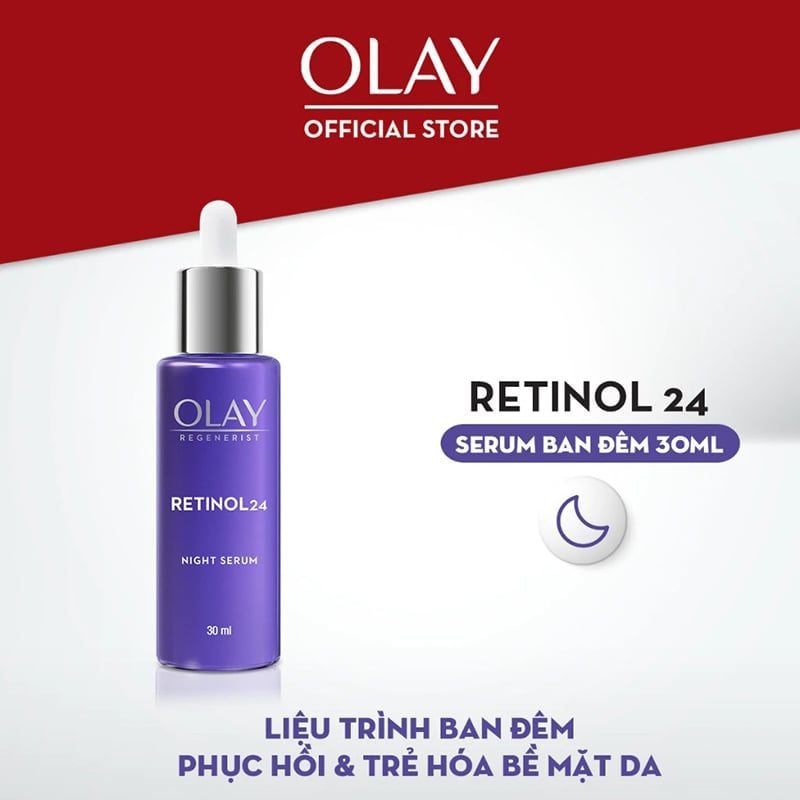 Serum Olay Giúp Mờ Nếp Nhăn Ban Đêm Regenerist Retinol 24 Night Serum 30ml