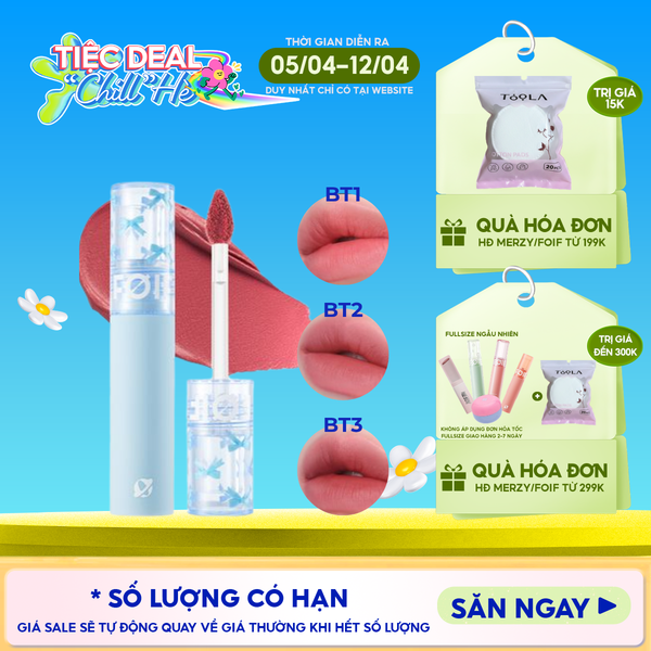  Son Kem Lì FOIF Thuần Chay, Mềm Mịn, Lâu Trôi Daily Blur Tint 3g 