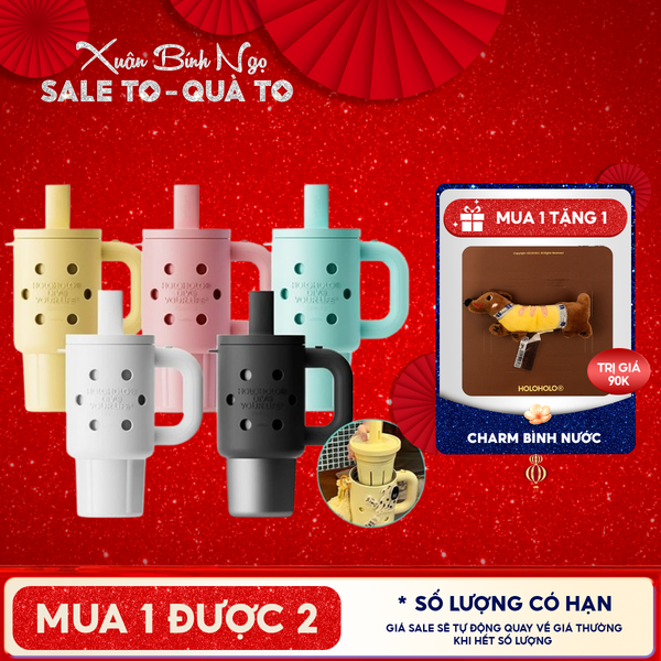  Bình Nước Giữ Nhiệt DIY HOLOHOLO 800ml (Không bao gồm phụ kiện trang trí) 