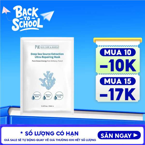  Mặt Nạ PSK Hỗ Trợ Phục Hồi Chuyên Sâu Chiết Xuất Từ Nước Biển Sâu Deep Sea Source Extraction Ultra-Repairing Mask 25ml 