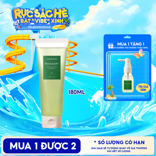  Dầu Gội Aromatica Hương Thảo Hỗ Trợ Ngăn Rụng Tóc Rosemary Scalp Scaling Shampoo 