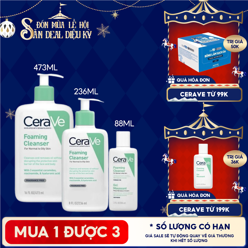 Sữa Rửa Mặt Cerave Sạch Sâu Dành Cho Da Dầu Developed With Dermatologists Foaming Cleanser