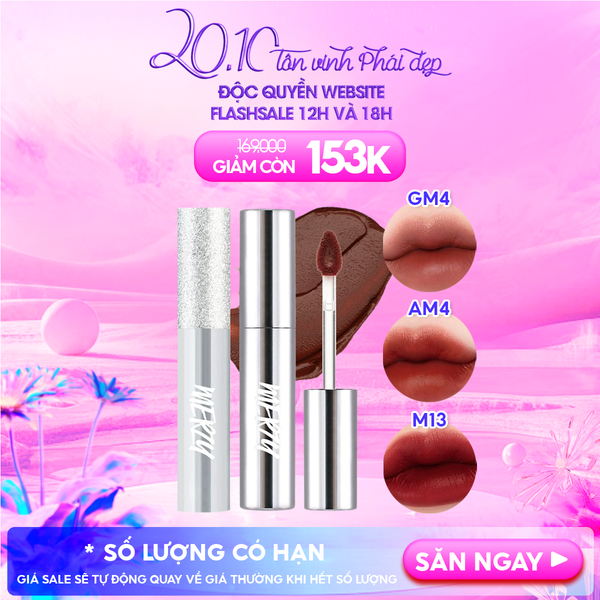  [Merzy Glam Vỏ Bạc] Son Kem Lì Mềm Mịn, Lâu Trôi Merzy The Glam Mellow Tint 4g 