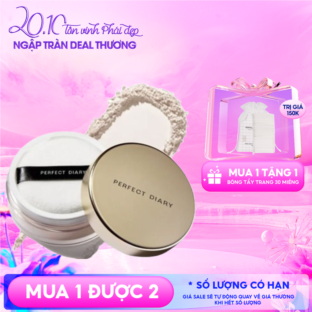 Phấn Phủ Perfect Diary Kiềm Dầu Weightless Soft-Velvet Blurring Loose Powder 7g
