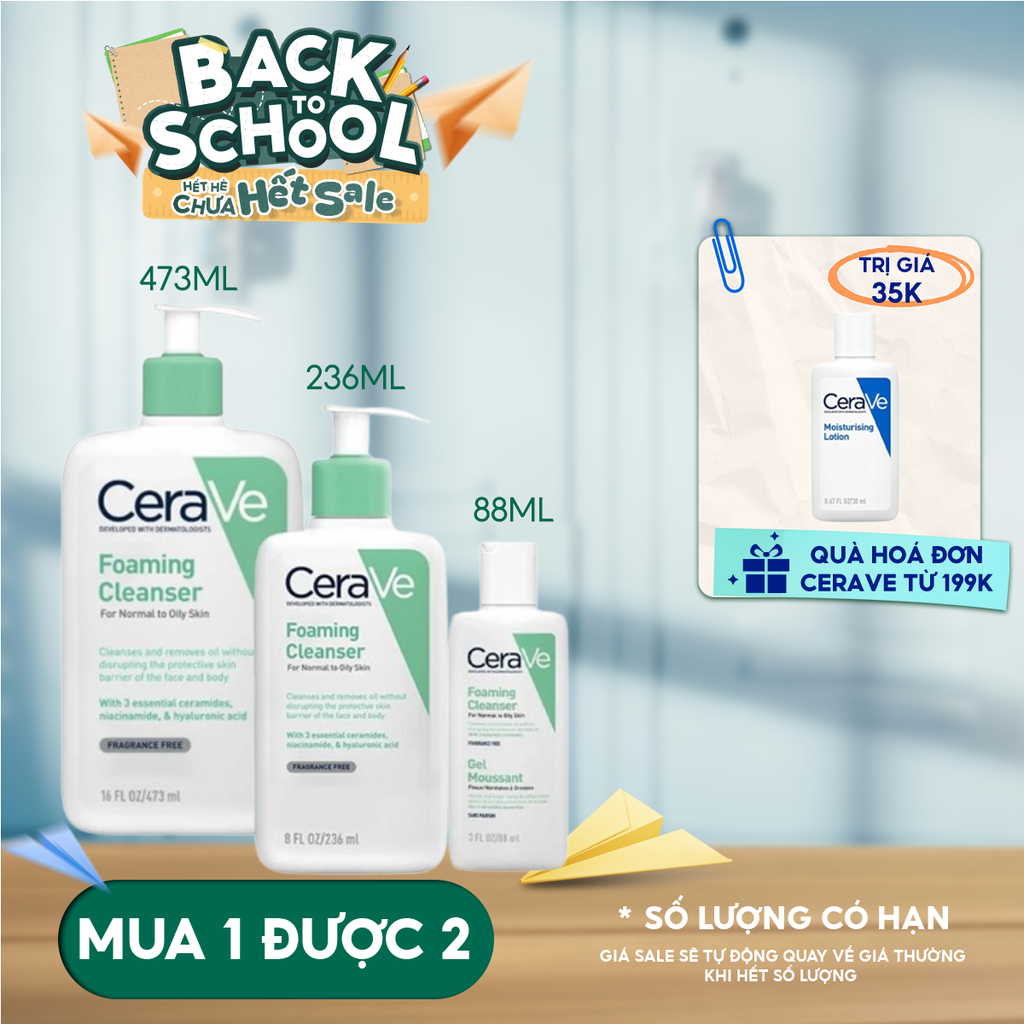Sữa Rửa Mặt Cerave Sạch Sâu Dành Cho Da Dầu Developed With Dermatologists Foaming Cleanser