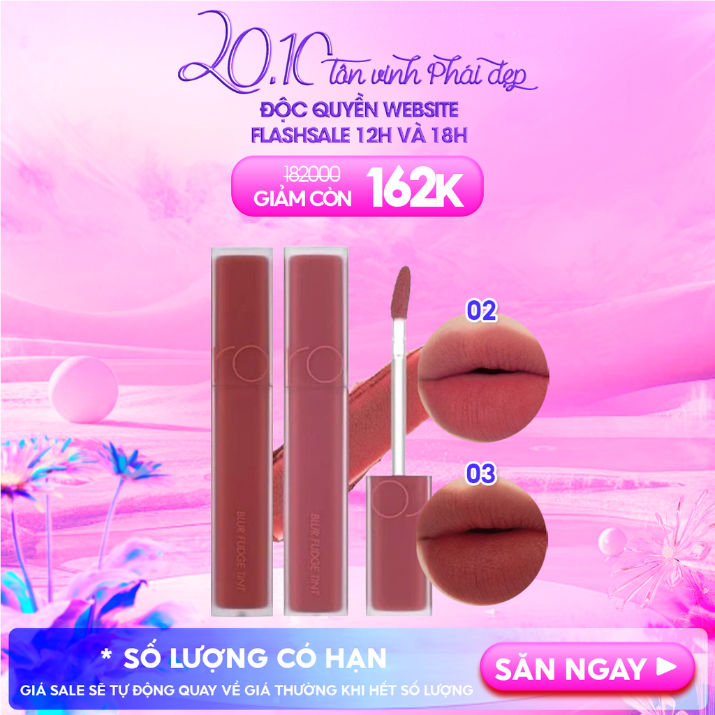 Son Kem Lì Romand Lên Màu Chuẩn, Mịn Môi Blur Fudge Tint 5g