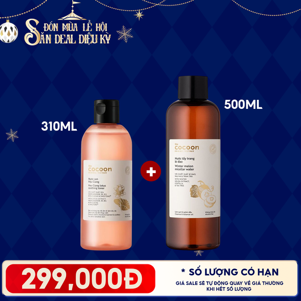  Nước Cân Bằng Cocoon Sen Hậu Giang Làm Dịu Da Nhạy Cảm Hau Giang Lotus Soothing Toner 