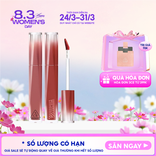  Son Bóng Pha Lê 3CE Căng Bóng, Ẩm Mượt Misty Lip Bare 4.6g 