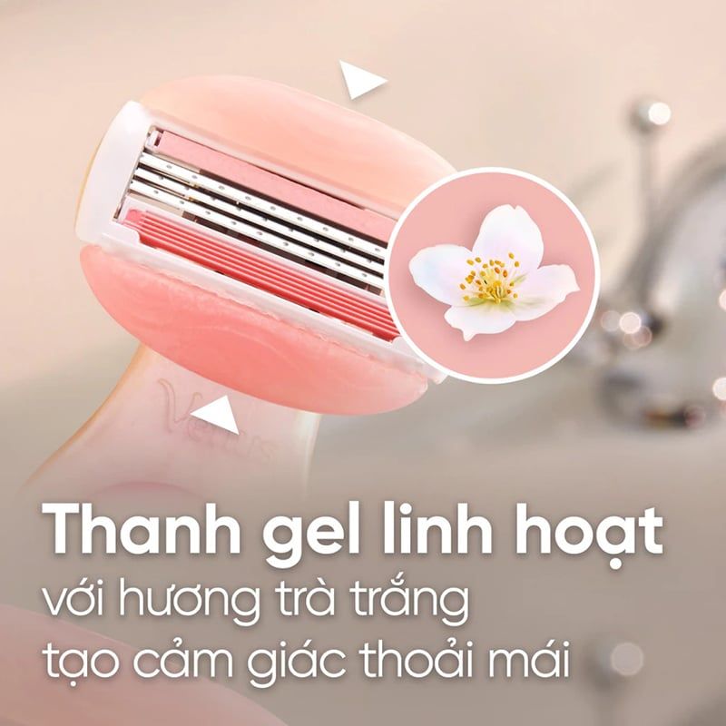 Dao Cạo Nữ Gillette Hương Hoa Trà Trắng Venus Mini Comfort Glide White Tea