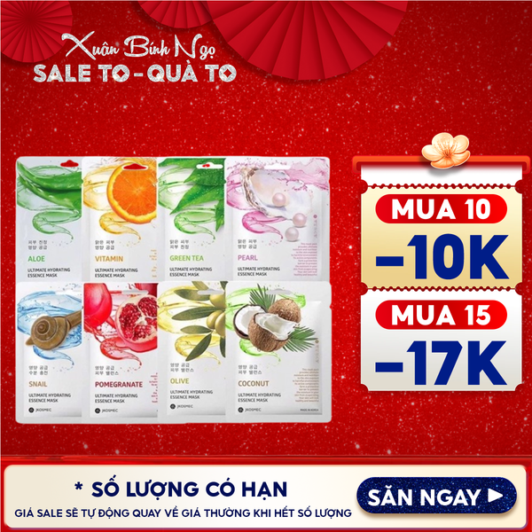  [9 mùi] Mặt Nạ Jkosmec Tinh Chất Cấp Ẩm Chuyên Sâu Ultimate Hydrating Essence Mask 25ml 