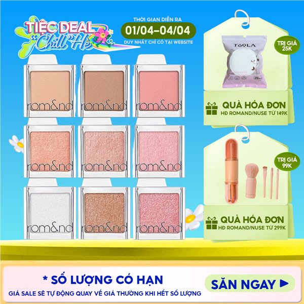  Phấn Mắt Romand Bền Màu, Đa Dạng Slide In Single 1.8g 