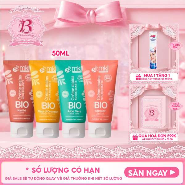  Kem Dưỡng Da Tay MKL Cấp Ẩm Cho Da Mềm Mại Certified Organic Hand Cream 50ml 