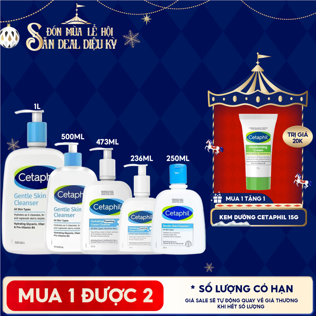 Sữa Rửa Mặt Cetaphil Lành Tính, Dịu Nhẹ Không Xà Phòng Gentle Skin Cleanser