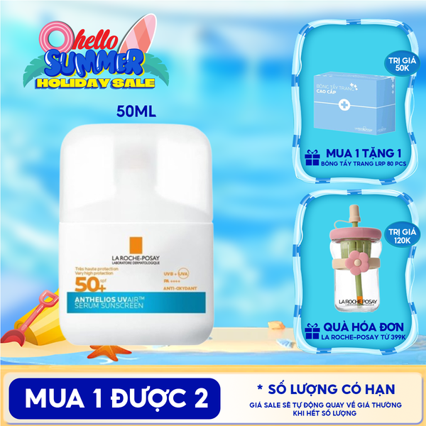  Serum Chống Nắng La Roche-Posay Siêu Mỏng, Kiềm Dầu, Cấp Ẩm Innovation Anthelios UVair Serum Sunscreen SPF50+ 50ml 