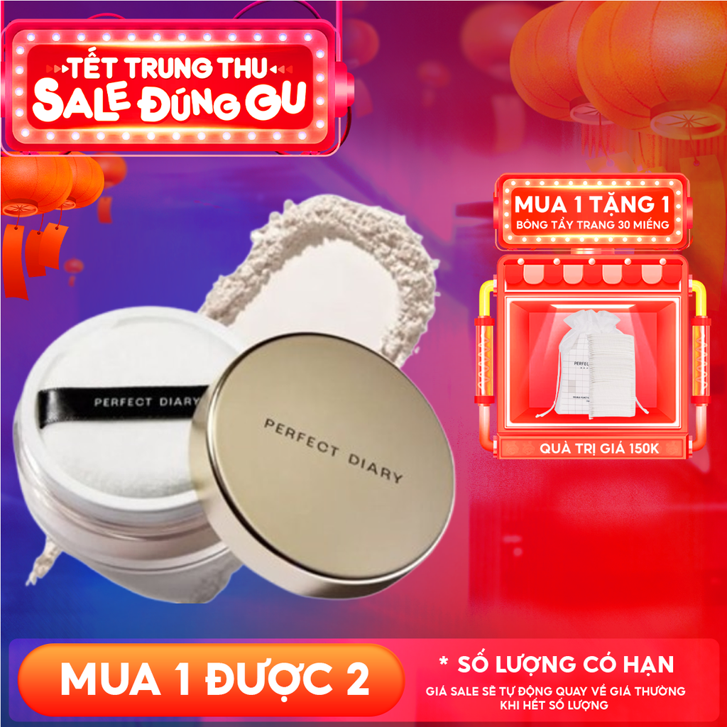 Phấn Phủ Perfect Diary Kiềm Dầu Weightless Soft-Velvet Blurring Loose Powder 7g