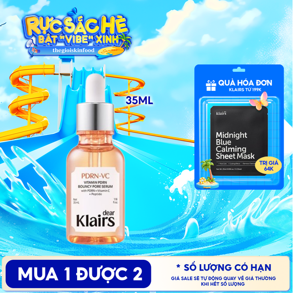  Serum Klairs Hỗ Trợ Làm Sáng Da, Tăng Đàn Hồi Da Vitamin Pdrn Bouncy Pore 35ml 