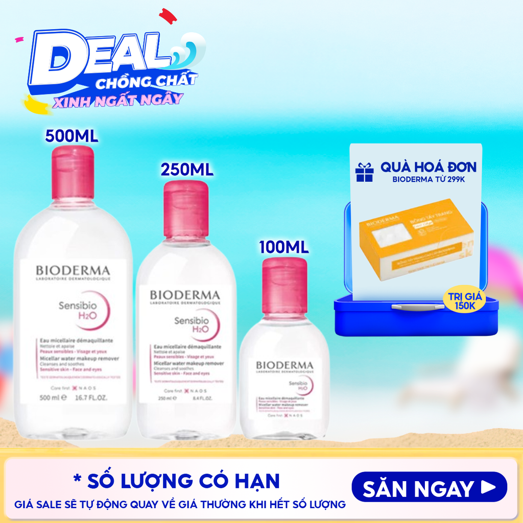 Nước Tẩy Trang Bioderma Dành Cho Da Nhạy Cảm Công Nghệ Micellar Sensibio H2O