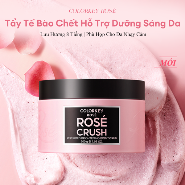  Tẩy Tế Bào Chết Body Colorkey Dưỡng Da Sáng Mịn Rosé Rosé Crush Perfumed Brightening Body Scrub 200g 