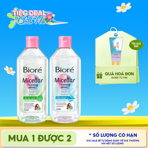  Nước Tẩy Trang Bioré Sạch Nhờn Và Dưỡng Ẩm Make Up Remover Perfect Cleansing Water 