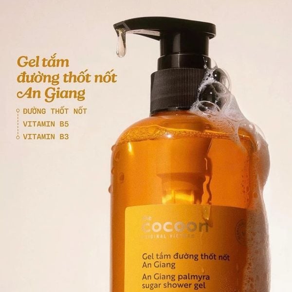  Gel Tắm Đường Thốt Nốt Cocoon An Giang Palmyra Sugar Shower Gel 500ml 
