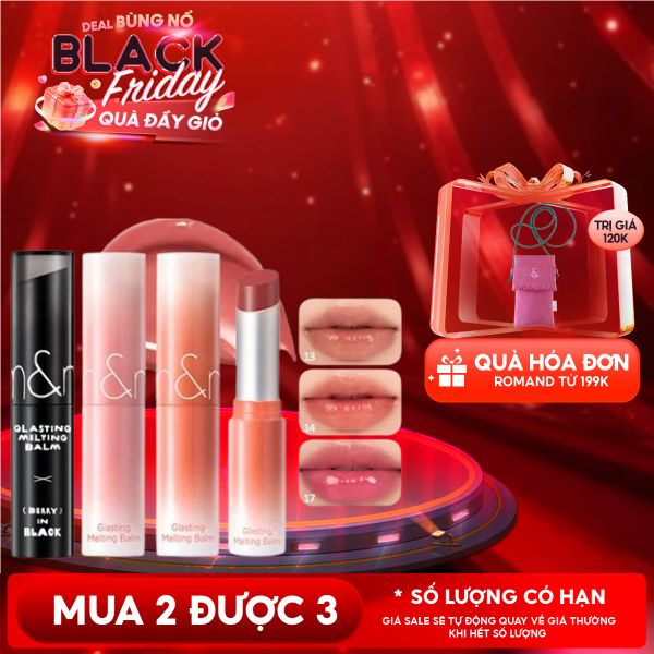  [VE-EASY] Son Dưỡng Romand Dạng Thỏi Có Màu Thuần Chay Dưỡng Ẩm Mềm Môi Glasting Melting Balm 