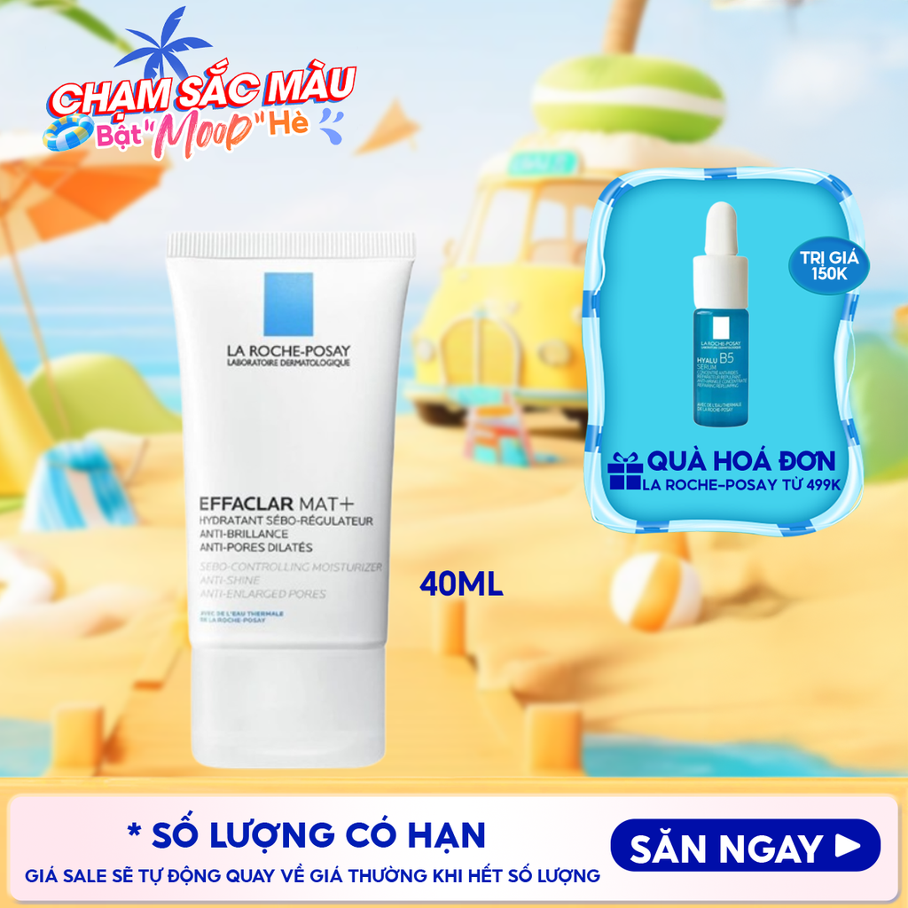 Kem Dưỡng La Roche-Posay Kiềm Dầu, Cải Thiện Lỗ Chân Lông Effaclar Mat+ 40ml
