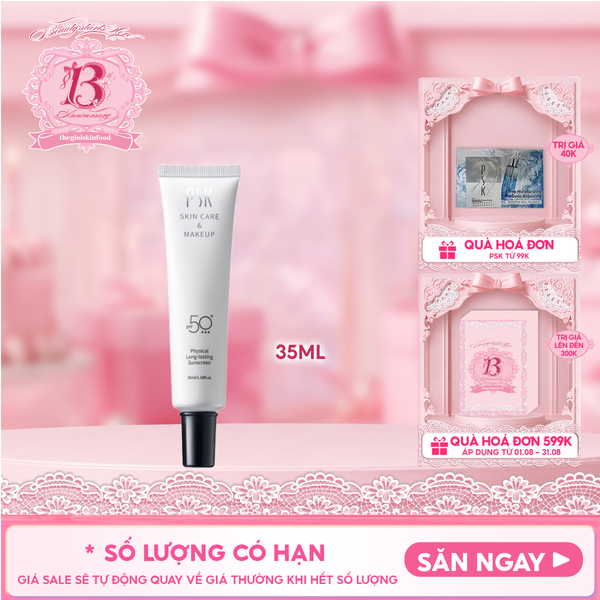  Kem Chống Nắng PSK Vật Lý Lâu Trôi Physical Long-Lasting Sunscreen SPF50+ 35ml 