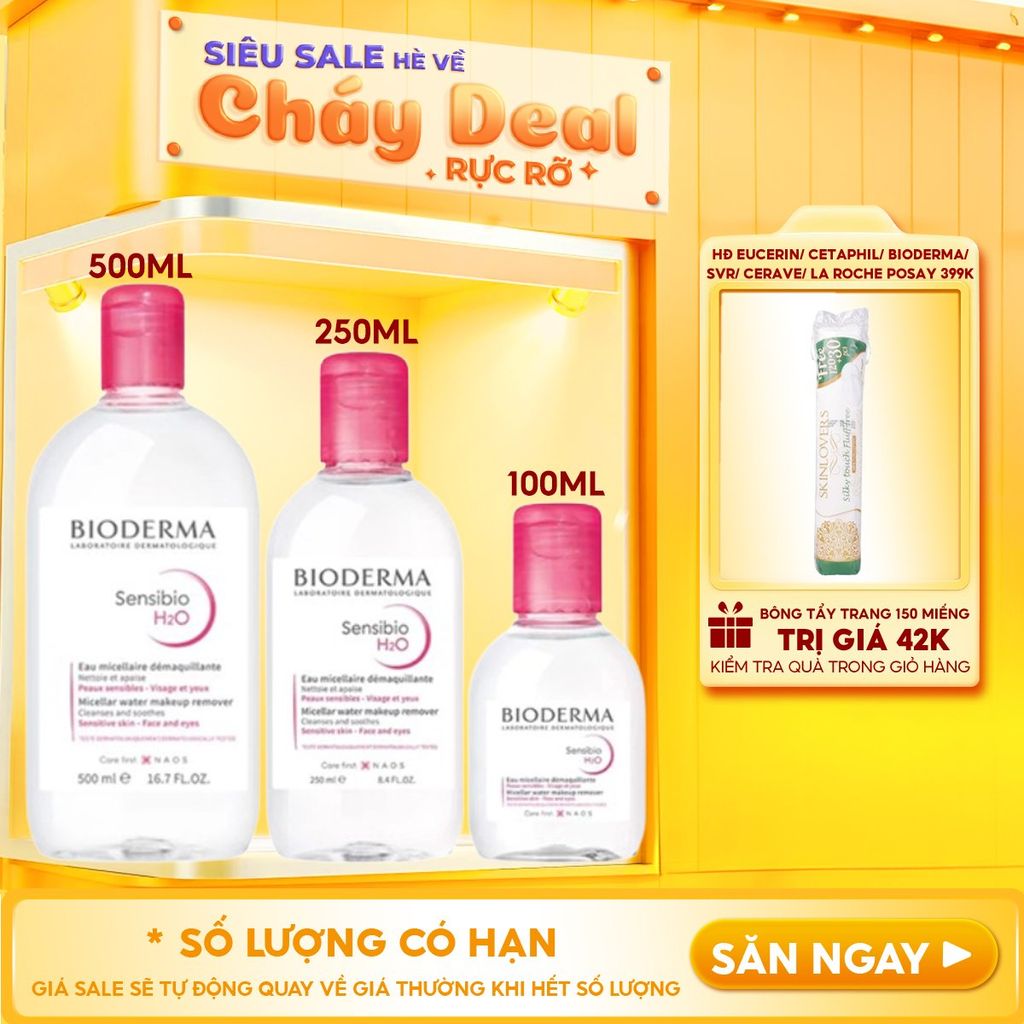 Nước Tẩy Trang Bioderma Dành Cho Da Nhạy Cảm Công Nghệ Micellar Sensibio H2O