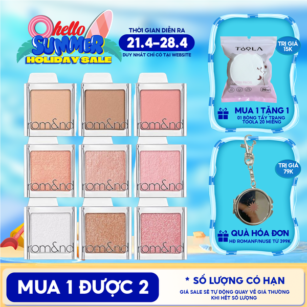  Phấn Mắt Romand Bền Màu, Đa Dạng Slide In Single 1.8g 