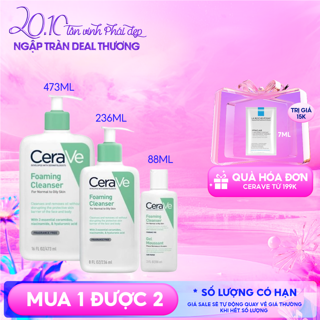 Sữa Rửa Mặt Cerave Sạch Sâu Dành Cho Da Dầu Developed With Dermatologists Foaming Cleanser