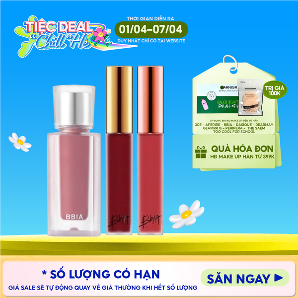  [MÀU 1-51] Son Kem Lì Bbia Lên Màu Siêu Chuẩn Last Velvet Lip Tint 5g 