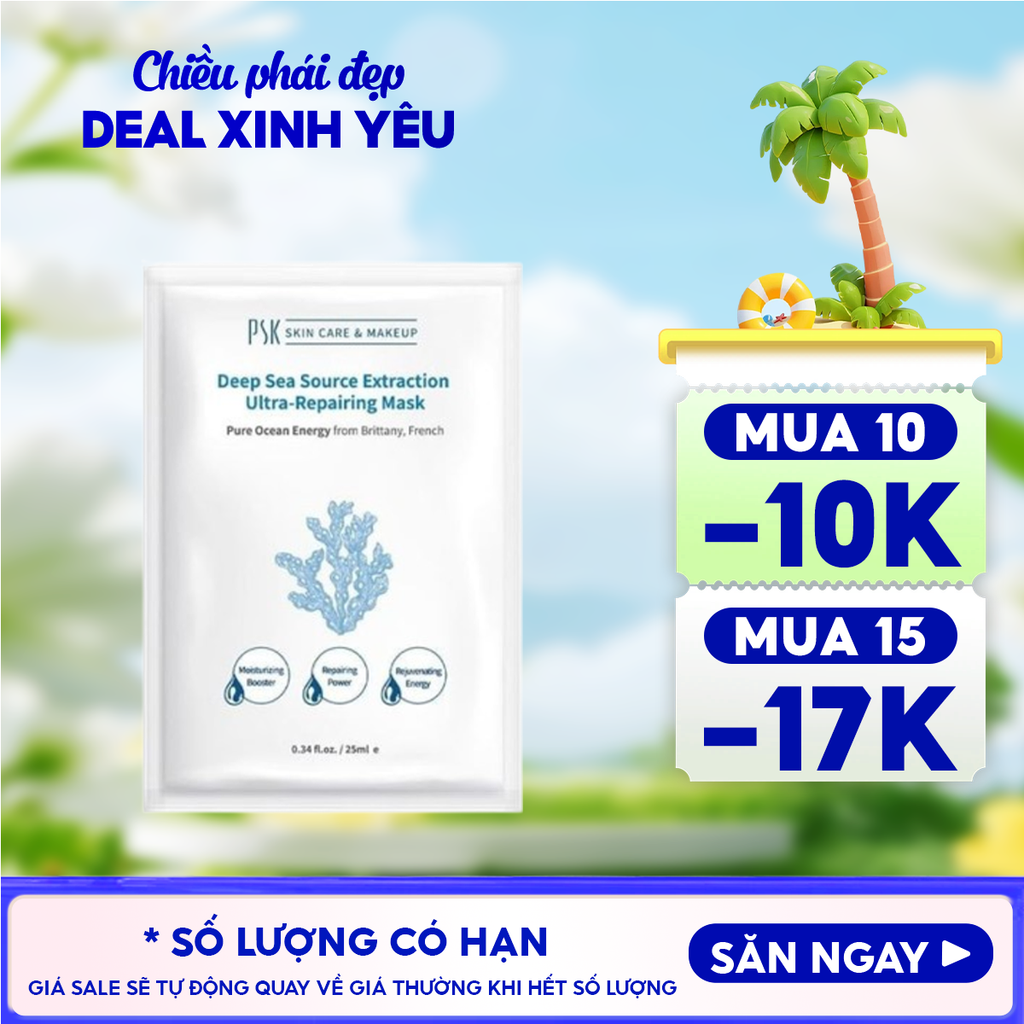 Mặt Nạ PSK Hỗ Trợ Phục Hồi Chuyên Sâu Chiết Xuất Từ Nước Biển Sâu Deep Sea Source Extraction Ultra-Repairing Mask 25ml