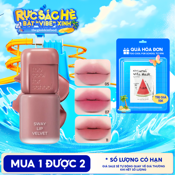  Son Bùn Lì Mờ Too Cool For School Sway Lip Velvet 3.3g 