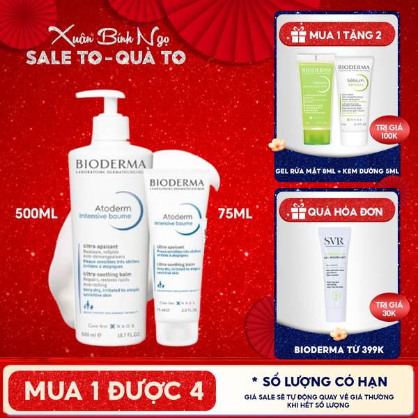  Kem Dưỡng Ẩm Bioderma Chuyên Sâu, Làm Dịu Da Atoderm Intensive Baume 