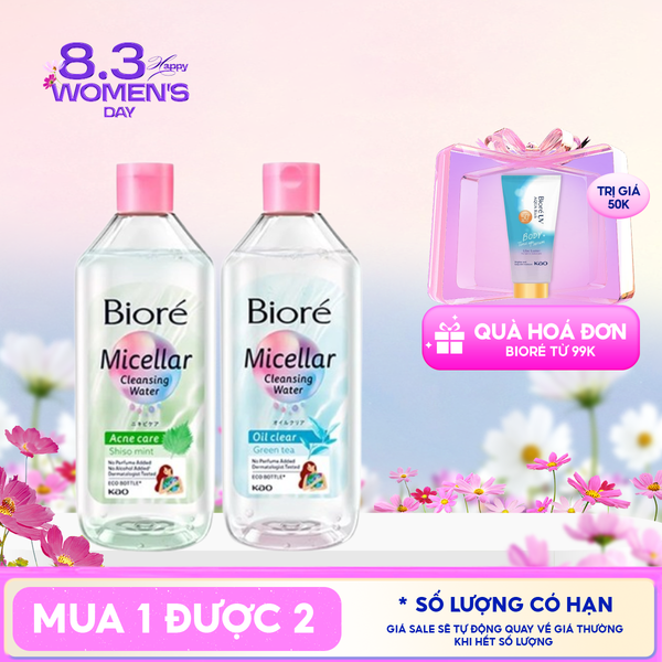  Nước Tẩy Trang Bioré Sạch Nhờn Và Dưỡng Ẩm Make Up Remover Perfect Cleansing Water 