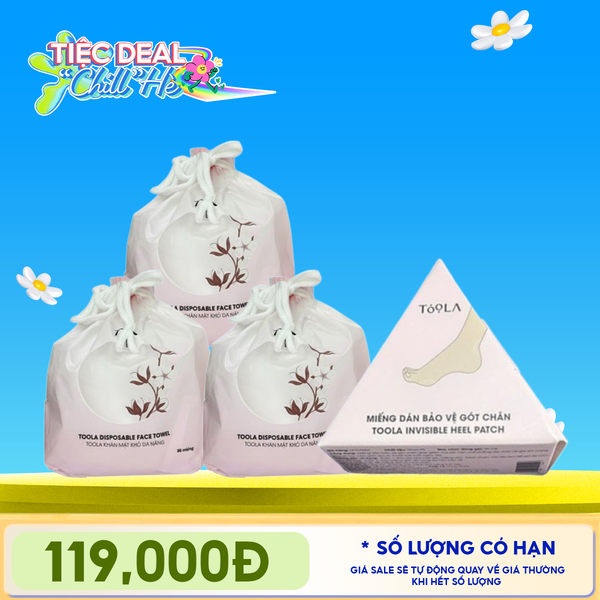  Combo Khăn Mặt Khô Đa Năng Cao Cấp, Mềm Mịn TOOLA Disposable Face Towel 