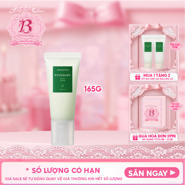  Muối Tẩy Tế Bào Chết Da Đầu Aromatica Rosemary Scalp Scrub 165g 