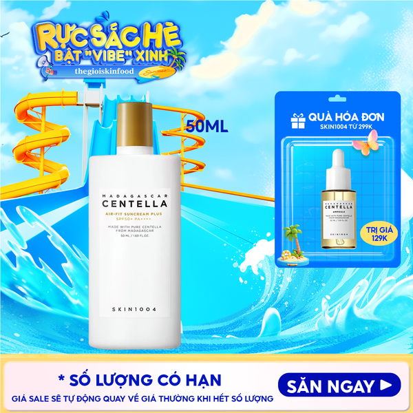  Kem Chống Nắng Skin1004 Lành Tính Dành Cho Da Nhạy Cảm Madagascar Centella Air-Fit Suncream Plus SPF50+ PA++++ 50ml 