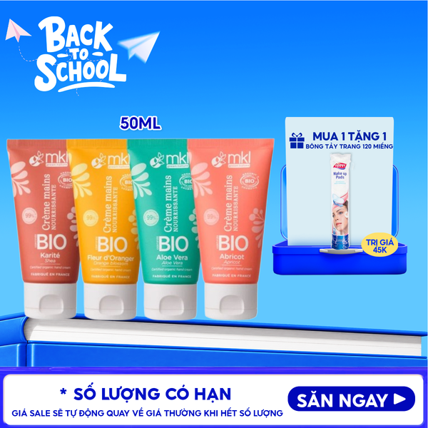  Kem Dưỡng Da Tay MKL Cấp Ẩm Cho Da Mềm Mại Certified Organic Hand Cream 50ml 