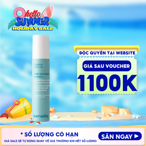  Tinh Chất Dưỡng Sensilis Ban Đêm Cải Thiện Lão Hóa & Khuyết Điểm Da Pure Age Perfection [Retinal] 50ml 