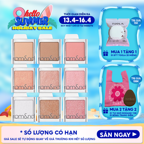 Phấn Mắt Romand Bền Màu, Đa Dạng Slide In Single 1.8g