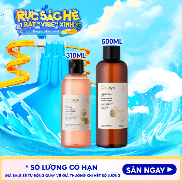  Nước Cân Bằng Cocoon Sen Hậu Giang Làm Dịu Da Nhạy Cảm Hau Giang Lotus Soothing Toner 