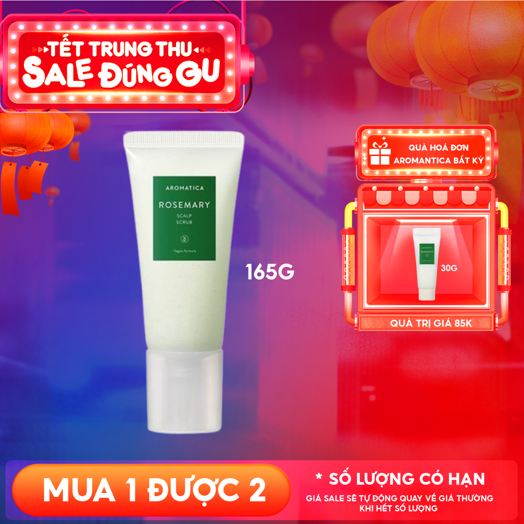 Muối Tẩy Tế Bào Chết Da Đầu Aromatica Rosemary Scalp Scrub 165g