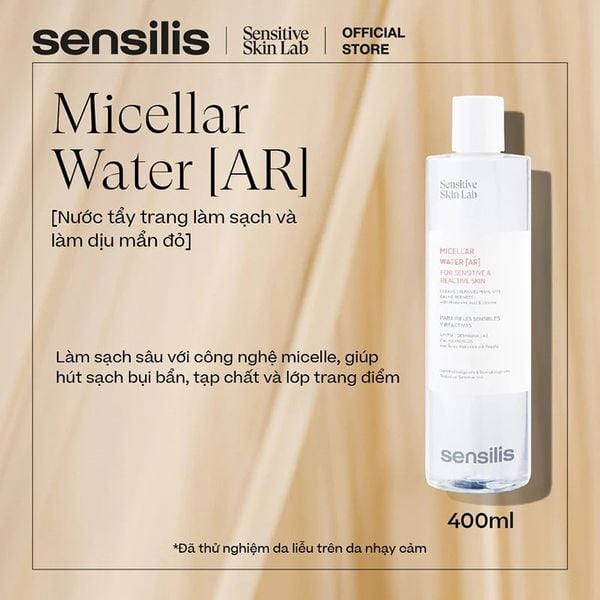  Nước Tẩy Trang Làm Sạch Dịu Nhẹ Sensilis Micellar Water [AR] 400ml 