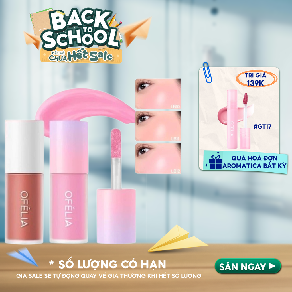 Má Hồng Dạng Kem OFÉLIA Cho Đôi Má Hồng Xinh Xắn Lolli Liquid Blush
